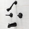 Kingston Brass Two-Handle Tub and Shower Faucet, Matte Black KB240 - alternate 2